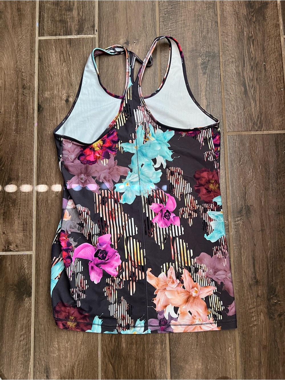 Floral Racerback Tank Top in Multi-Color - Picture 3 of 3